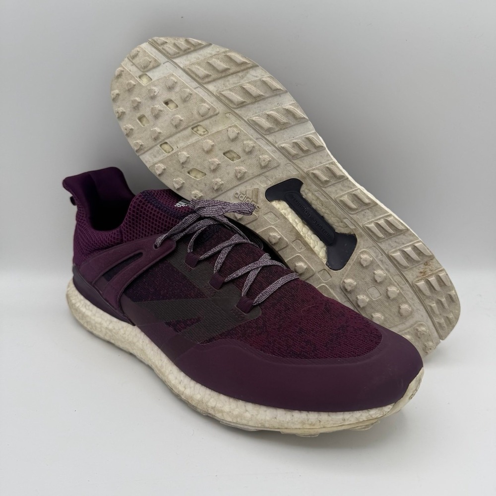 Men's Adidas CrossKnit Boost Maroon Red Night Athletic Golf Shoes Sneakers Sz 14